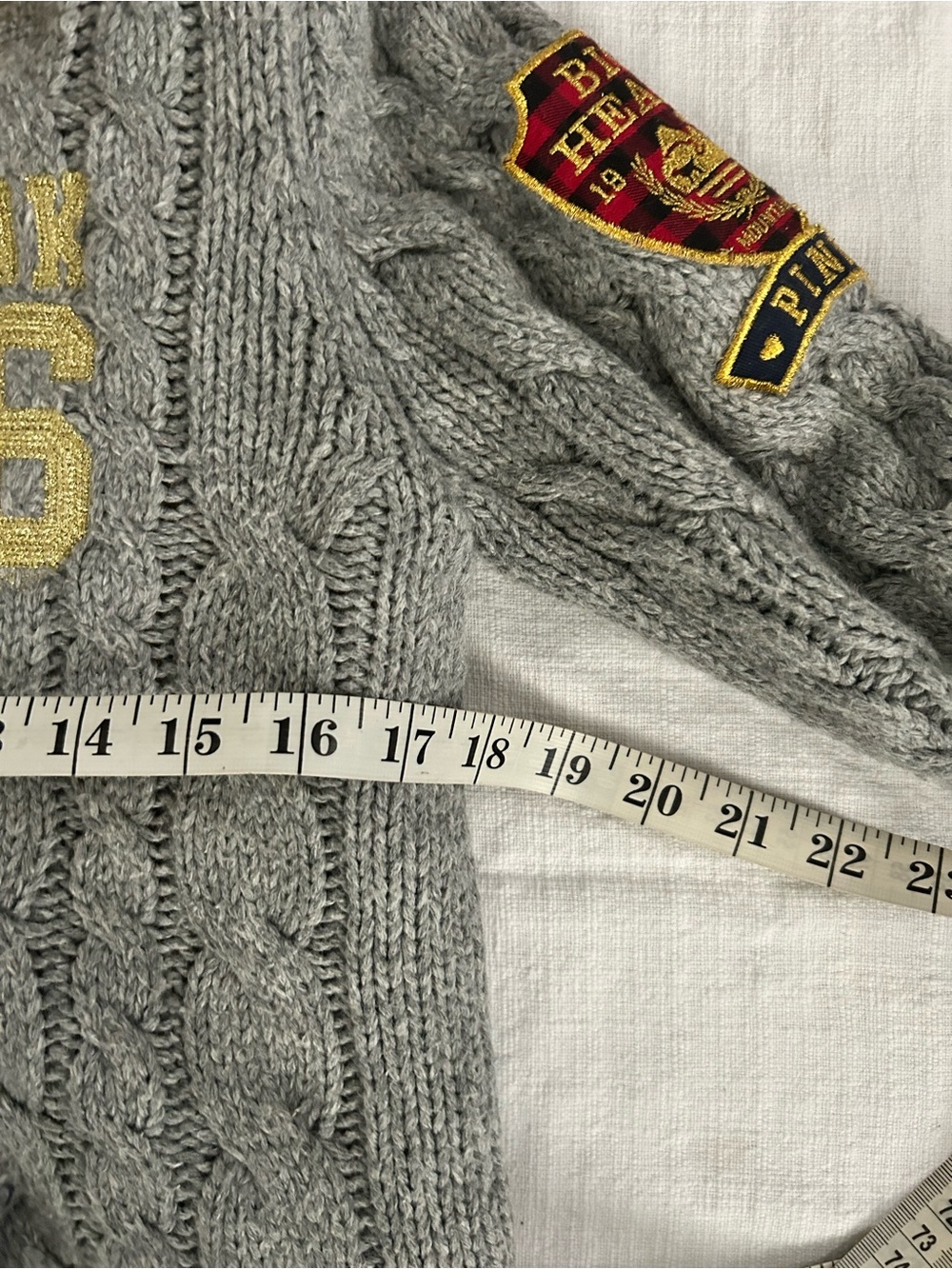 Vtg VS PINK Angora Cable Knit Fur Hoodie Jacket Gray M / S McBling Y2K Grail - Picture 5 of 8
